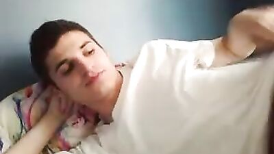 Young Boy Pleasures Himself Amateur Cum Shots Handjob