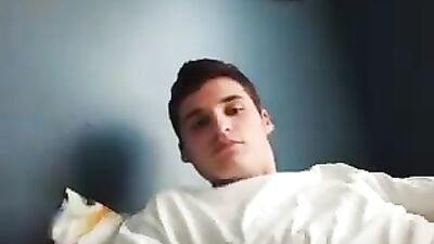 Young Boy Pleasures Himself Amateur Cum Shots Handjob