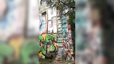 Climbing up an Abandoned Building Butt Naked