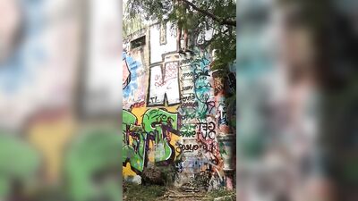 Climbing up an Abandoned Building Butt Naked