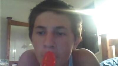 Red Dildo Boy: Action Web-Cam Solo Redemption!