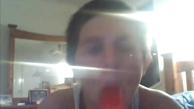 Red Dildo Boy: Action Web-Cam Solo Redemption!