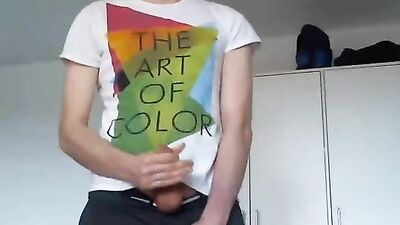 Web-Cam Handjob: My Boy Cums Again!