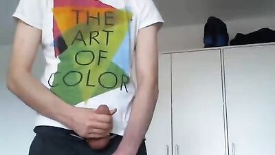 Web-Cam Handjob: My Boy Cums Again!
