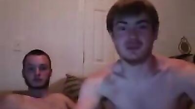 Straight couple convinced to jerk-off his buddies cock