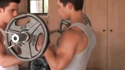 Workout then Makeout : Gay Porn Video Featuring Amateur Men with Huge Cocks!
