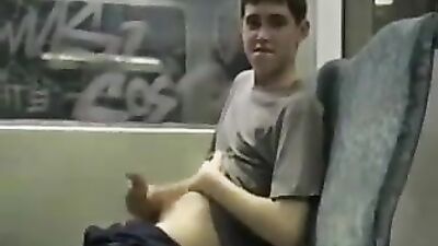 Gay Porn Train Web-Cam Cum Shots Solo - Wanking on the ride!
