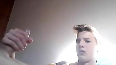 Blonde Boy Webcam Jerk: Home Alone with Horny Desires!