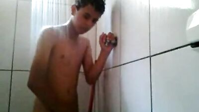 Gay Solo Fun in the Shower - Boy Jerking