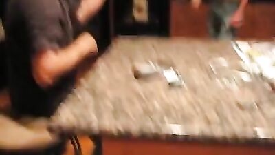 Ripped Blond Teen Armwrestles His Dad: Muscle Boys Father and Step Son