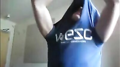 Web-Cam Big Cocks Handjob with Fit Guy and Six-Pack Abs!