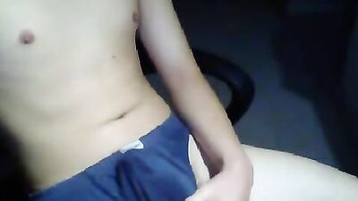 Young Boy in Panties Strips and Cums on Camera