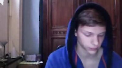 Teen Bathrobe Cumshots: Webcam Solo Explosion!