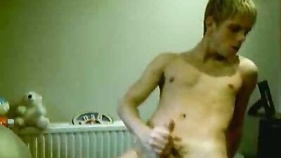 Blond boy jerks off and cums Electrified Atmosphere