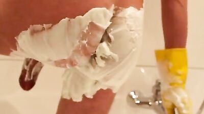 Shaving my ass - Part two of cock and ass shave