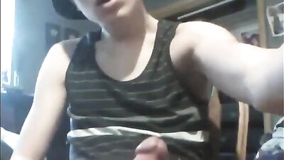 Tiny Twink Smokes and Masturbates on Camera - Big Cocks and Amateur Cum Shots!