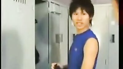 Sexy Asian Locker Room Fun in White OTC Socks - Boy tube (Gay Porn Video)