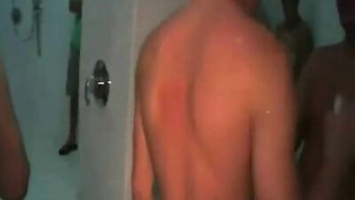 Gang shower slumber party gets wet and wild!