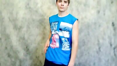 Young Twink Cocks in Blue: Cum Shots Galore!