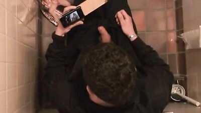 Hardcore Public Cumshots & Mobile Handjobs - Into the Toilet Stall!