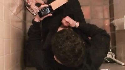 Hardcore Public Cumshots & Mobile Handjobs - Into the Toilet Stall!
