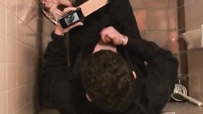 Hardcore Public Cumshots & Mobile Handjobs - Into the Toilet Stall!