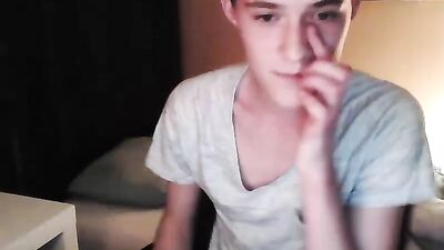 Young Smoker Boy Web-Cam Solo - Cum on Cam!