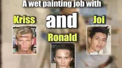 Wet Painting Job: Action-packed Gay Porn Video!