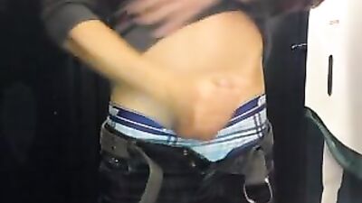 German School Bathroom Cum Shots Fetish Fun!