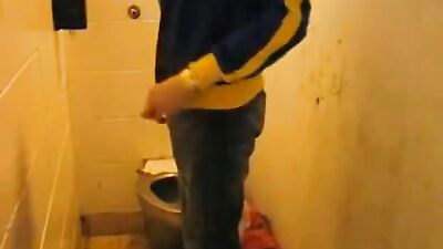 Handjobs in the School Toilets: Amateur Cum Shots!