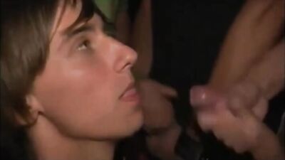 Gay Porn Twink Facesitting: Friends Unload after Nightclubbing