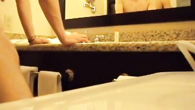 Great couple with sex in the bathroom