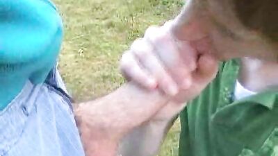 Gay Outdoors Blowjob Agreeable Pursuit - Exciting Adventure!