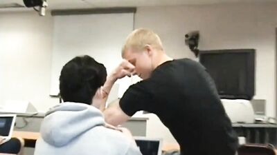 Blonde Muscle Boys Bulging Biceps: A Schoolboys Desire to Show Off!