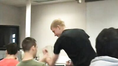 Blonde Muscle Boys Bulging Biceps: A Schoolboys Desire to Show Off!