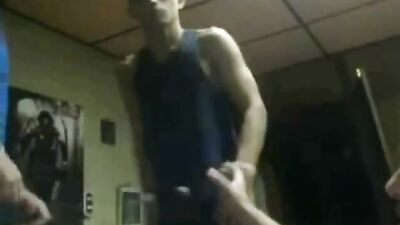 Gay Threesome Webcam Revamp: Amateur Group Sex Handjob