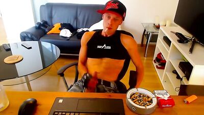 Smoking Cumshots: One Bad Day To Quit!