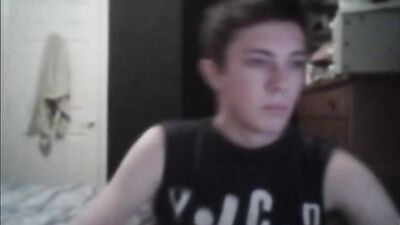 Skinny twink Dean Dixon dildo and self-facial revisited - Amateur cum shots on webcam