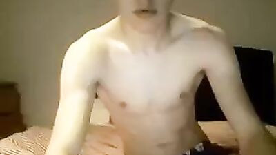 Young White Boy Cum Shots on Webcam - Amateur Handjob!