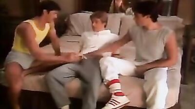 Three Twinks Sucking And Fucking - Gay Porn Action Group Sex!