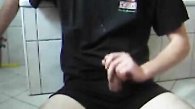 Gay Bathroom Pleasures: Amateur Cum Shots and Handjobs