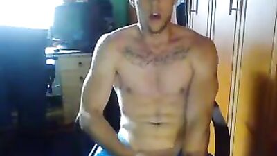 Young athletic masturbating