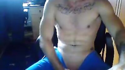 Young athletic masturbating