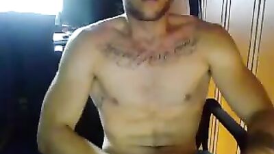 Young athletic masturbating