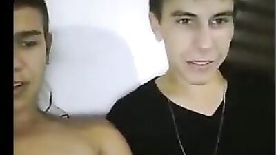 Two cute young masturbating straight boy porn