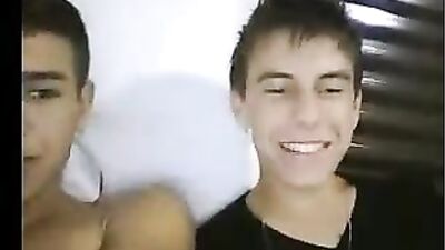Two cute young masturbating straight boy porn