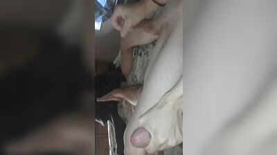 Daddy cumming with a hot twink