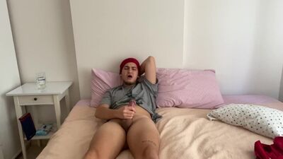 Boy in fantasy boxers cums squirting