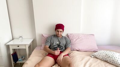 Boy in fantasy boxers cums squirting