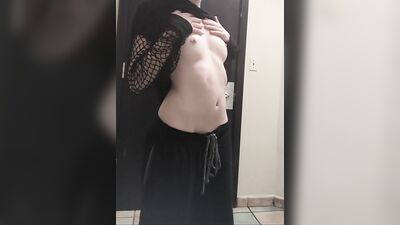 Stroking in a public bathroom ❤️ full vid on OF